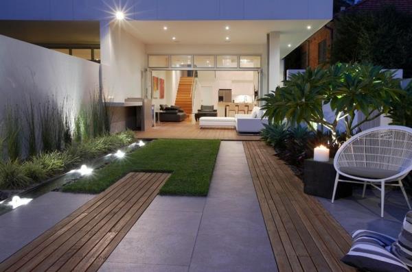 σχεδιασμός κήπου και εξωραϊσμός henri matisse backyard γκαζόν ξύλινο πάτωμα