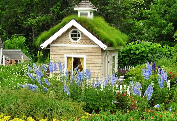 ιδέες σπιτιού κήπου κιόσκι κήπου φτιάξτε μόνοι σας ξύλινα σπίτια καλοκαιρινά λουλούδια