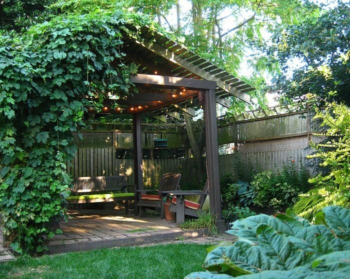 ιδέες κήπου ιδέες στέγης πέργκολα έπιπλα κήπου μαξιλάρια καθισμάτων