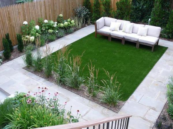 ιδέες κήπου έπιπλα κήπου φυτέψτε λευκούς καναπέδες