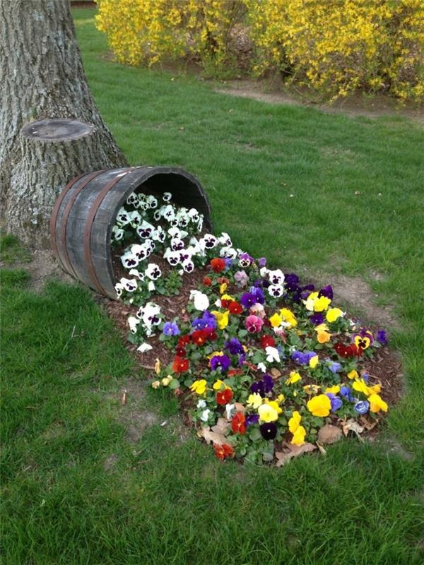 ιδέες κήπου με λουλούδια και πράσινο γκαζόν