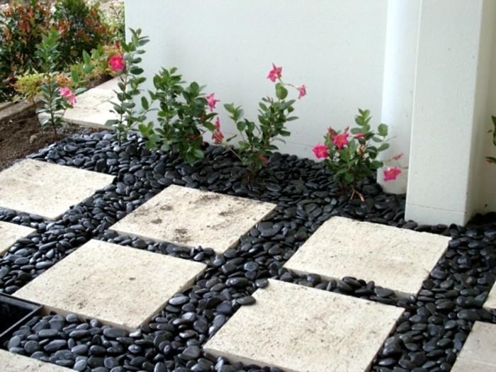 ιδέες κήπου με πέτρες μοντέρνο και κομψό μονοπάτι κήπου