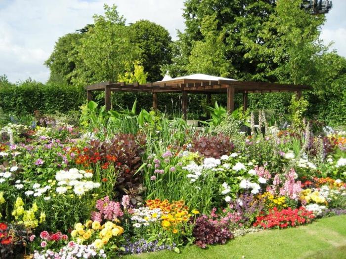 ιδέες κήπου πέργκολα κήπος όαση χαλάρωσης λουλουδιών