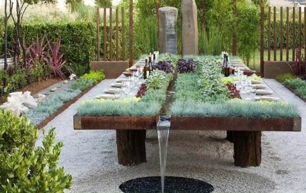 έπιπλα κήπου τραπέζι κήπου φυτέψτε μόνοι σας ξύλινο τραπέζι φαγητού