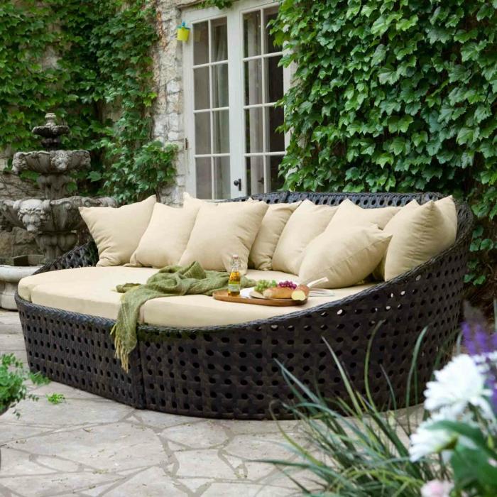 έπιπλα κήπου σετ καναπές κήπου ρίξτε μαξιλάρια φυτά