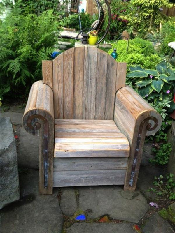 έπιπλα κήπου σετ ξύλινη πολυθρόνα φτιάξτε μόνοι σας