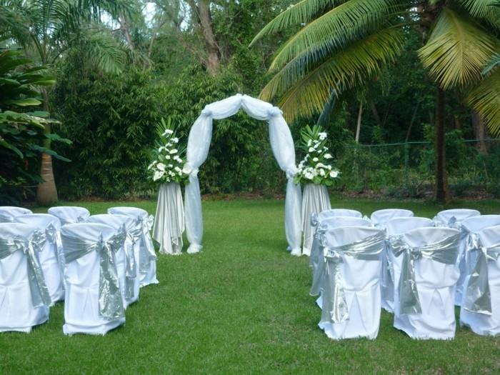 πάρτι στον κήπο οργανώστε έναν γάμο στον κήπο και σχεδιάστε τον γάμο σε λευκό χρώμα
