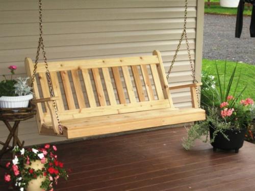 φτιάξτε τη δική σας κούνια κήπου από ελαφριά ξύλινη μεταλλική αλυσίδα