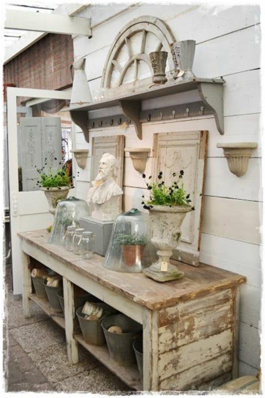 ντουλάπα κήπου σκούρο shabby κομψό στυλ