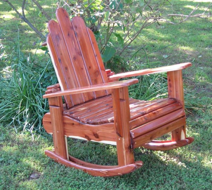 πολυθρόνα κήπου ξύλινη ξύλινη κουνιστή καρέκλα ιδέες σχεδιασμού κήπου