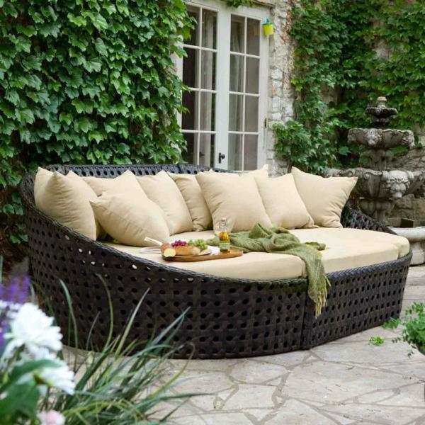 σετ κήπου μαξιλάρια polyrattan μαλακός καναπές ταπετσαρίας