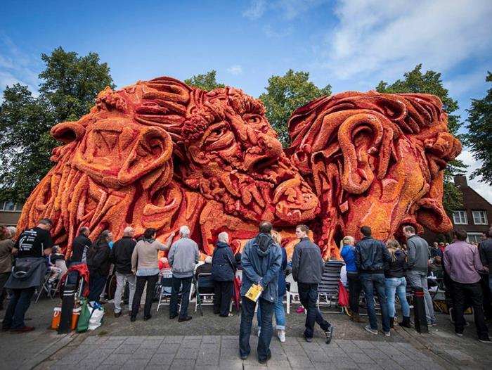 γλυπτά κήπου Bloomencorso Zundert λουλούδι φιγούρα ντάλια