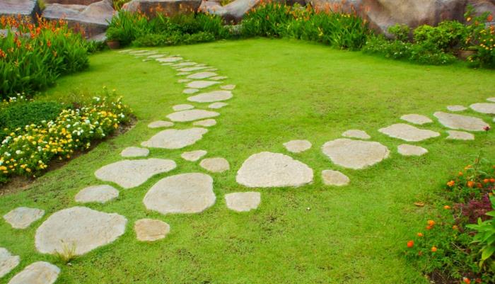 πέτρες κήπου ιδέες σχεδιασμού κήπου βήματα διαδρομής κήπου