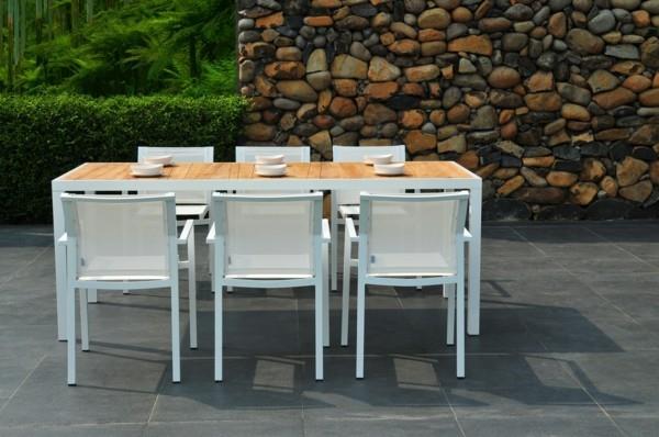 καρέκλες κήπου alu λευκό αλουμίνιο έπιπλα κήπου