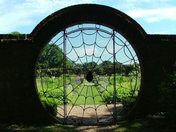 πύλη κήπου φανταχτερό σχέδιο αράχνη