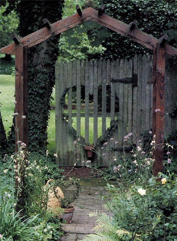 σχέδιο πόρτας κήπου καρδιά όμορφο σχέδιο κήπου