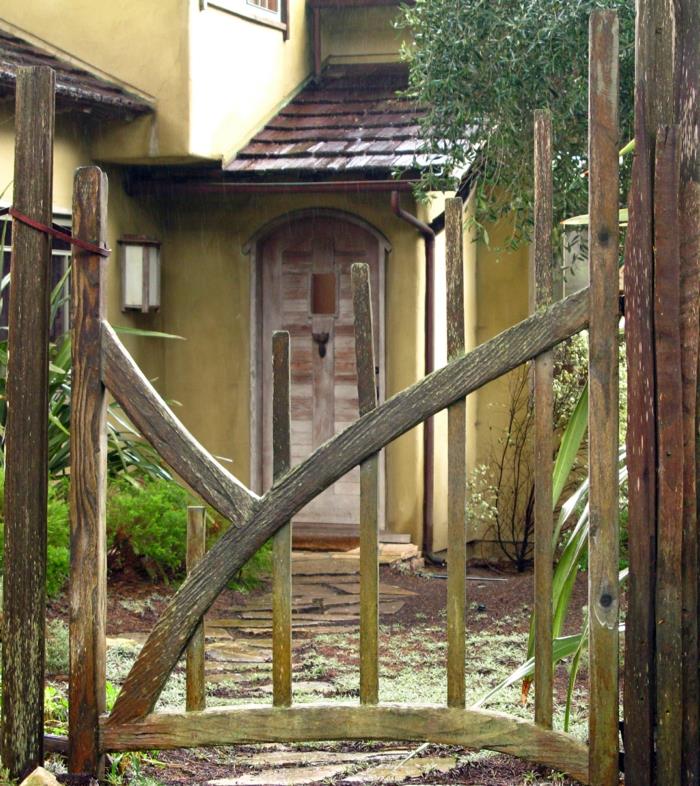 σχέδιο πόρτας κήπου ρουστίκ σχεδιασμός κήπου
