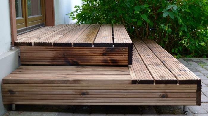 μοντέρνο σχεδιασμό κήπου σκάλες κήπου έξω από ξύλο σκαλοπατιών