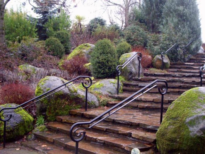 εξωτερικές σκάλες βότανα κιγκλίδωμα