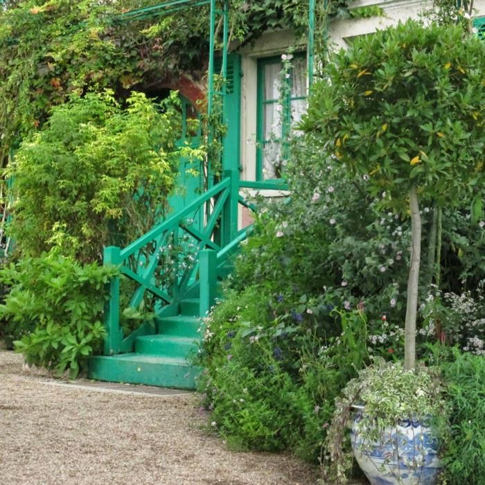 μοντέρνο σχεδιασμό κήπου εξωτερικές σκάλες βότανα πράσινες σκάλες