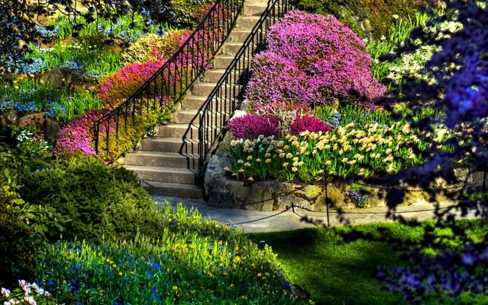 μοντέρνο σχεδιασμό κήπου σκάλες κήπου έξω από σκάλες βότανα ευχάριστο