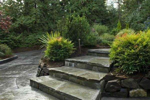 φτιάξτε τις δικές σας σκάλες κήπου πέτρινο ξύλο εξωραϊσμός φυτά κήπου