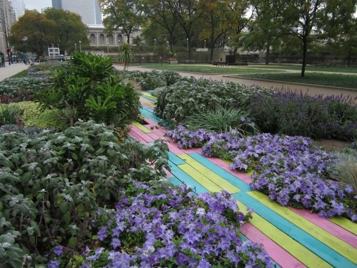 δημιουργία ιδεών ανακύκλωσης μονοπατιού κήπου χρώματα χαρούμενα φρέσκα χρώματα