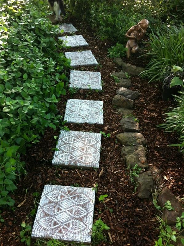 δημιουργήστε ιδέες ανακύκλωσης μονοπατιών κήπου χρησιμοποιώντας υπολείμματα
