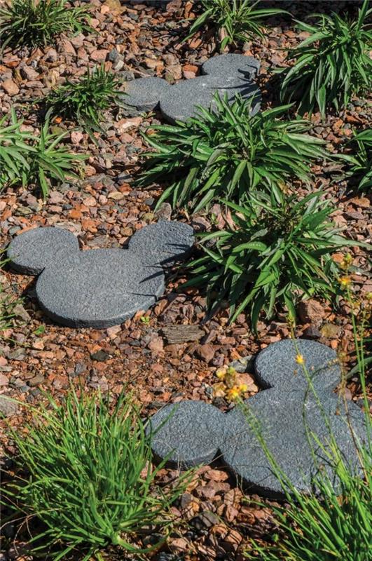 σχεδιασμός διαδρομής κήπου δημιουργία μονοπατιών κήπου πέτρα εμφάνιση μπροστινή αυλή μονοπάτι γκαράζ πλακάκια δαπέδου ιδέες παιδιά