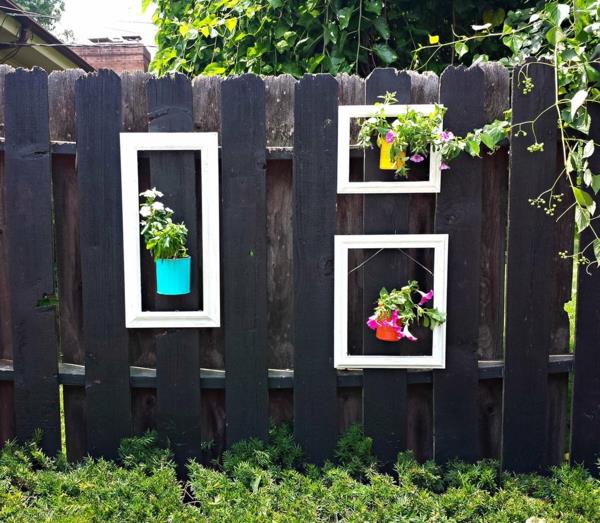 φράχτη κήπου διακόσμηση ιδέες κήπου κορνίζα σπίτια πουλιών