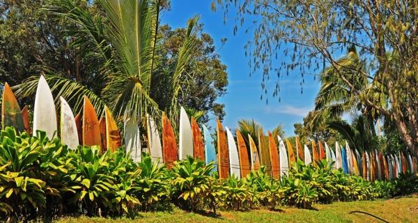 φράχτη κήπου και σύνορα παλιά ξύλινη ιδέα surf
