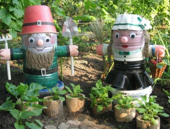 κήποι gnomes ανακύκλωση ιδέες διακόσμησης κήπου μόνοι σας