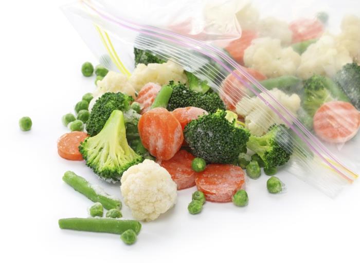 Αποθηκεύστε κατεψυγμένα λαχανικά σε σακούλες