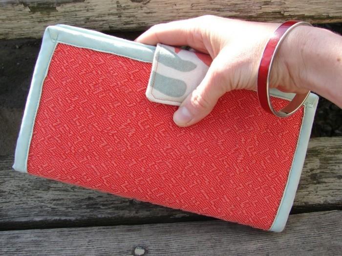 ράψιμο πορτοφόλι κόκκινο πορτοφόλι