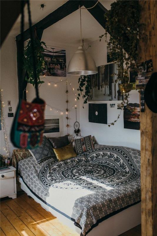 άνετο υπνοδωμάτιο boho στυλ άνετο