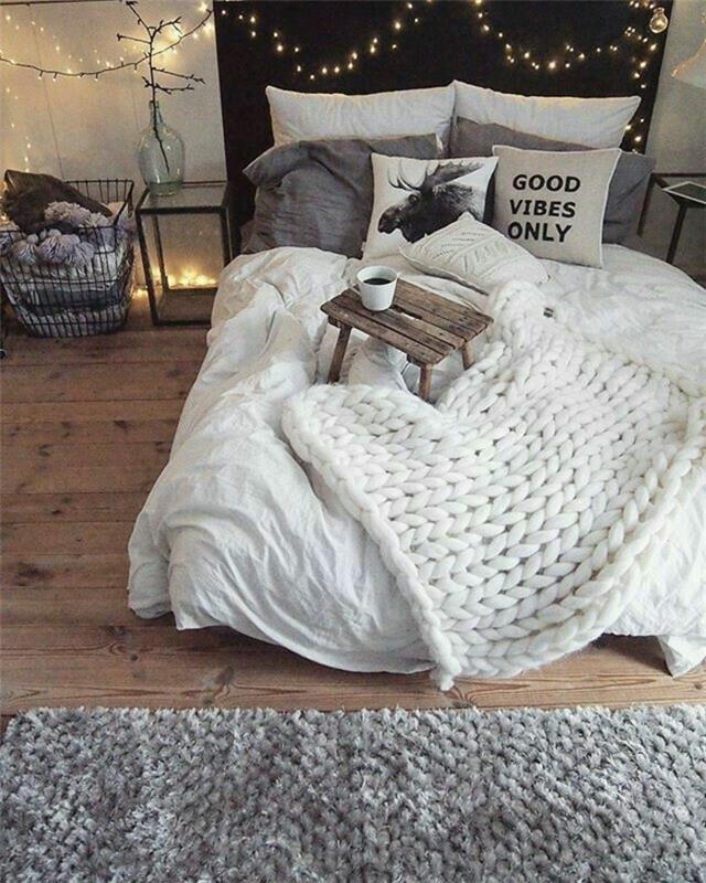 άνετο υπνοδωμάτιο hygge τρόπος ζωής