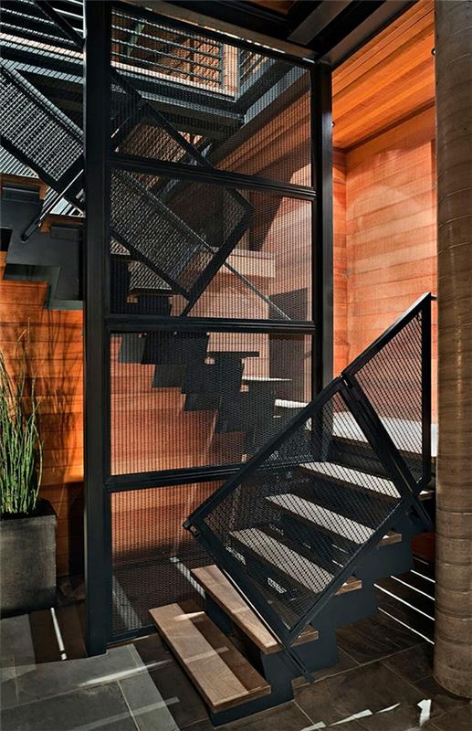 έξυπνο σχέδιο σπιτιού ξύλινη πρόσοψη σκάλες