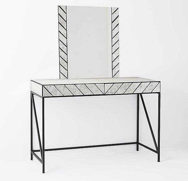 γεωμετρικό μοτίβο μαύρο και άσπρο dressing table