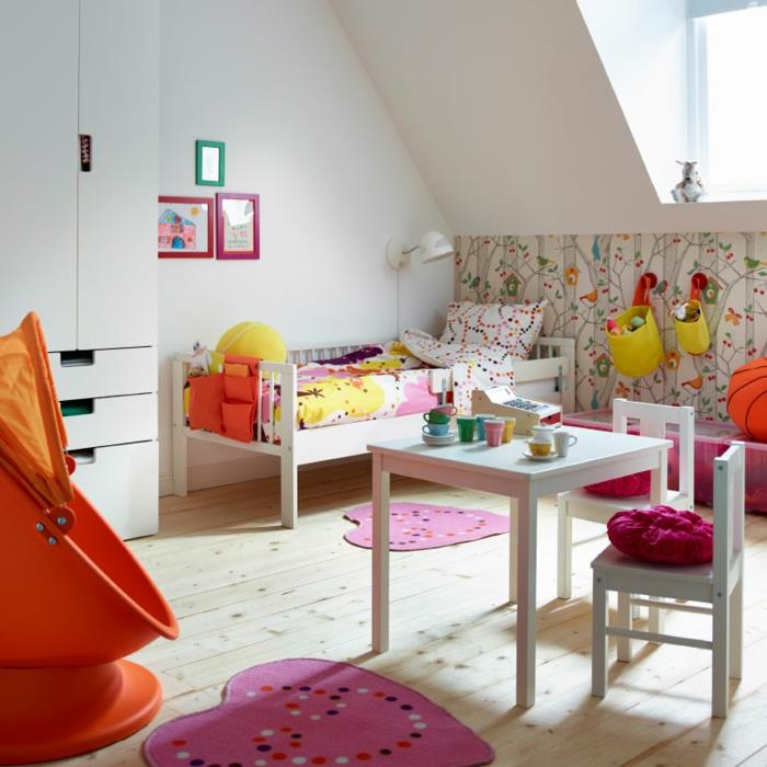 σχέδιο παιδικό δωμάτιο ikea χαλιά καρδιές παιδικά έπιπλα τοιχογραφία ταπετσαρία