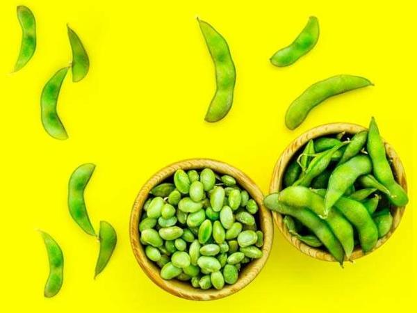 υγιή φασόλια edamame