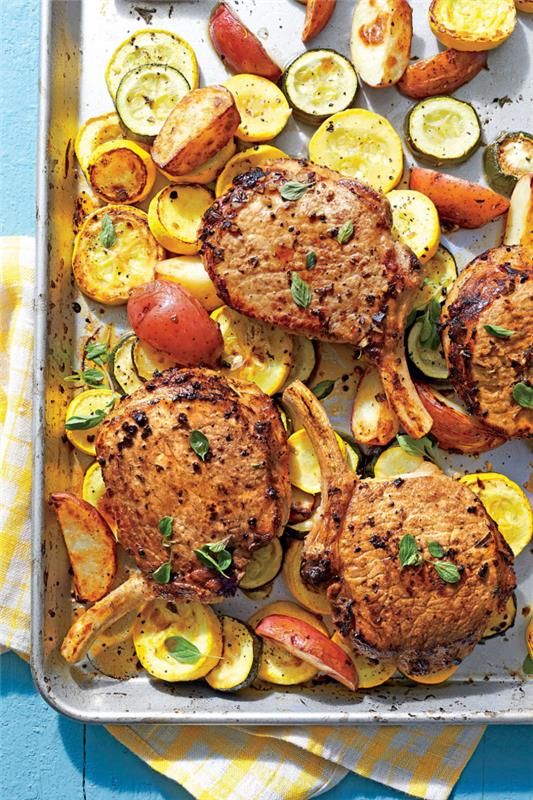υγιεινό δείπνο γρήγορες συνταγές χοιρινό με πατάτες και λαχανικά ελληνικού στιλ
