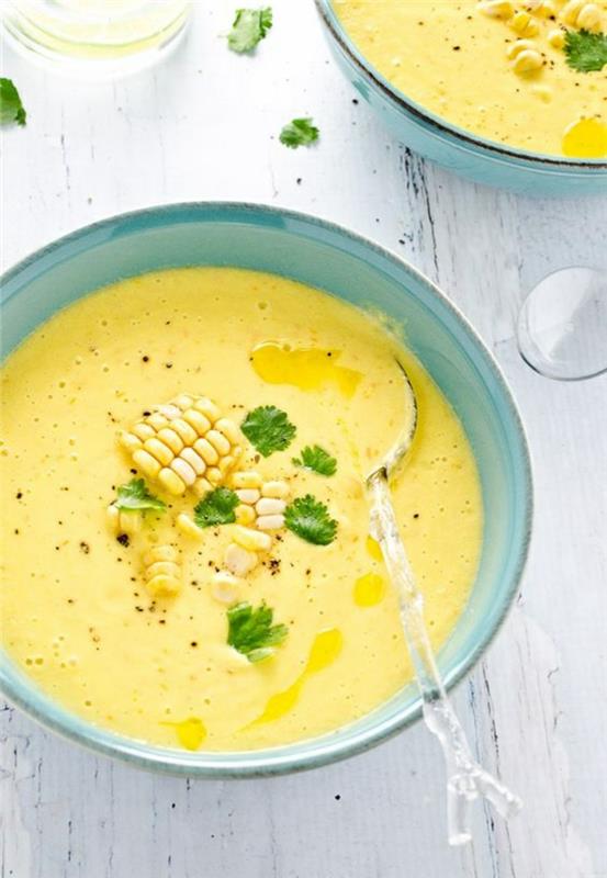 υγιεινή διατροφή κρύες σούπες καλαμπόκι gazpacho