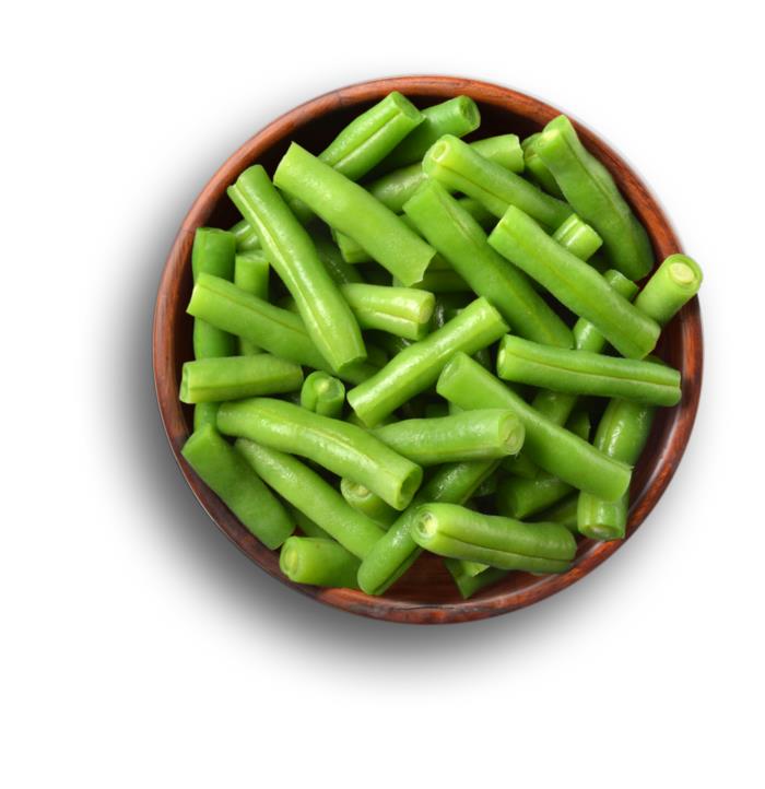 υγιεινή διατροφή πράσινα φασόλια τρώγοντας τρίχες δέρματος