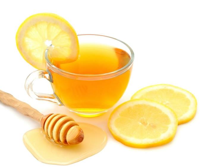υγιεινή ζωή μέλι υγιές νερό λεμόνι