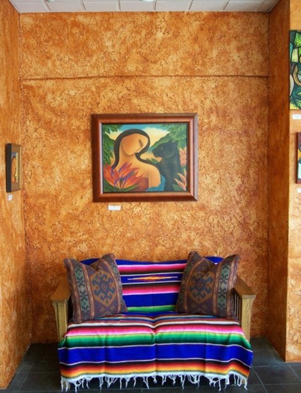 υφαντά έργα τέχνης από το πολύχρωμο ριγέ κλινοσκεπάσμα του Μεξικού