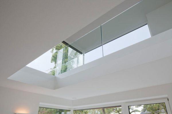 ιδέα παράθυρο γυάλινη οροφή λευκό μινιμαλιστικό