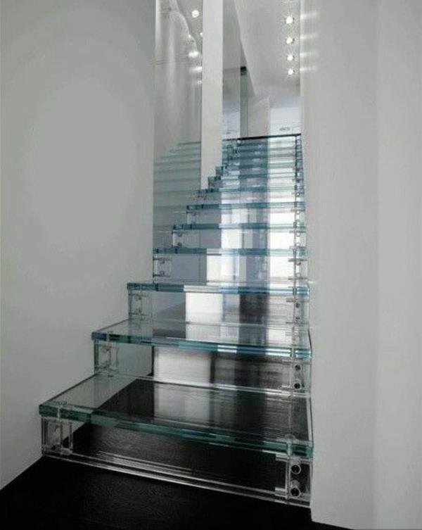 οι γυάλινες σκάλες δημιουργούν ιδέες σχεδιασμού