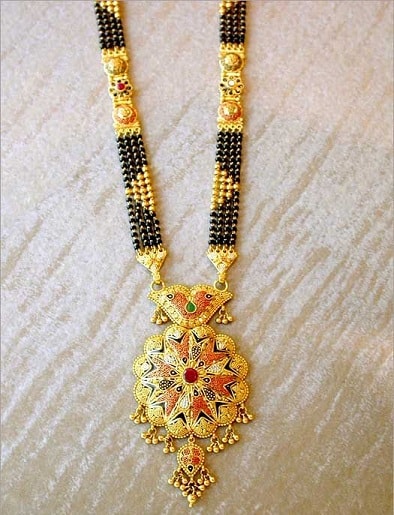 Ağır Altın Mangalsutra Tasarımı