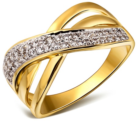 Senovinis auksinis žiedas su akmeniu moterims