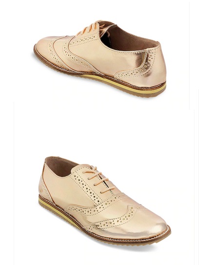 Altın Resmi Brogues Ayakkabı